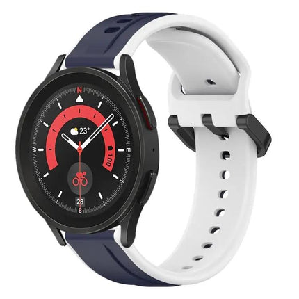 20mm Two-Color Silicone Watch Band For Galaxy Watch 40/45mm