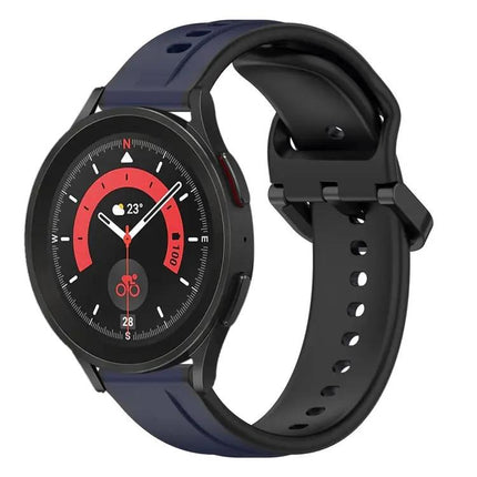 20mm Two-Color Silicone Watch Band For Galaxy Watch 40/45mm
