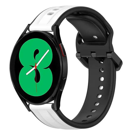 20mm Two-Tone Silicone Convex Loop Band For Galaxy Watch 4