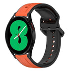 For Samsung Galaxy Watch 4 44mm / Orange+Black