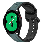 For Samsung Galaxy Watch 4 44mm / Olive Green + Black