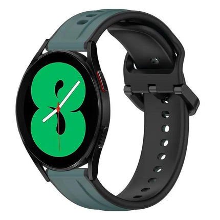 20mm Two-Tone Silicone Convex Loop Band For Galaxy Watch 4