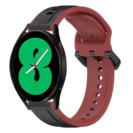 20mm Two-Tone Silicone Convex Loop Band For Galaxy Watch 4