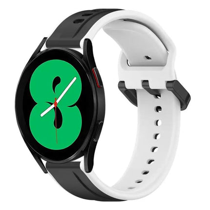 20mm Two-Tone Silicone Convex Loop Band For Galaxy Watch 4