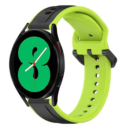 20mm Two-Tone Silicone Convex Loop Band For Galaxy Watch 4