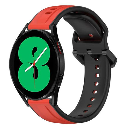 20mm Two-Tone Silicone Convex Loop Band For Galaxy Watch 4