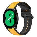 For Samsung Galaxy Watch 4 44mm / Yellow+Black
