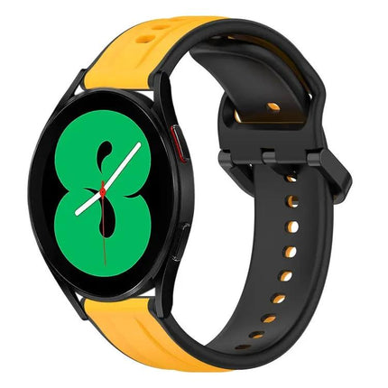 20mm Two-Tone Silicone Convex Loop Band For Galaxy Watch 4
