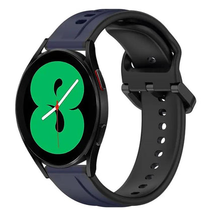 20mm Two-Tone Silicone Convex Loop Band For Galaxy Watch 4