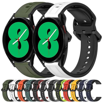 20mm Two-Tone Silicone Convex Loop Band For Galaxy Watch 4