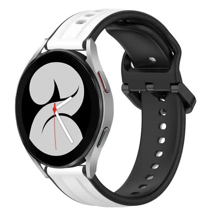 20mm Two-Tone Silicone Convex Loop Band For Galaxy Watch 4