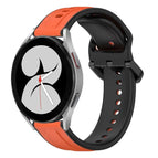 For Samsung Galaxy Watch 4 40mm / Orange+Black
