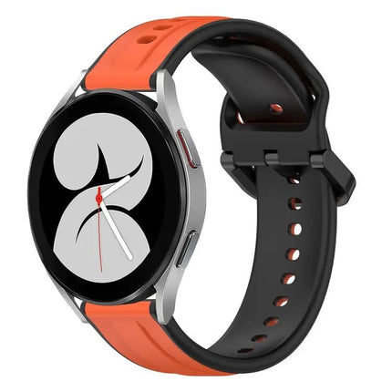 20mm Two-Tone Silicone Convex Loop Band For Galaxy Watch 4