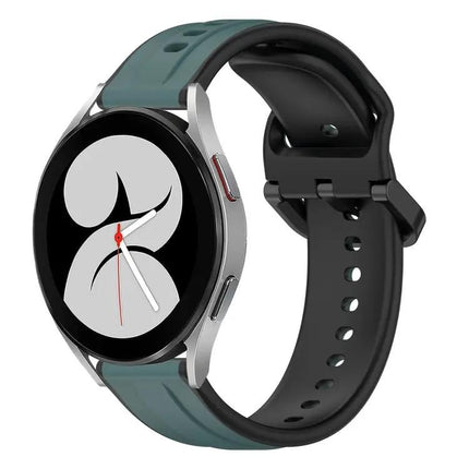 20mm Two-Tone Silicone Convex Loop Band For Galaxy Watch 4