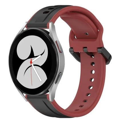 20mm Two-Tone Silicone Convex Loop Band For Galaxy Watch 4