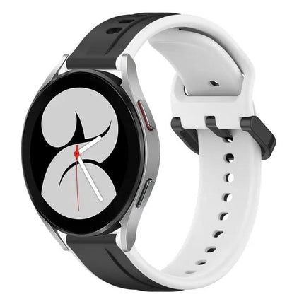 20mm Two-Tone Silicone Convex Loop Band For Galaxy Watch 4