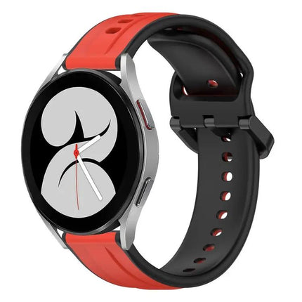 20mm Two-Tone Silicone Convex Loop Band For Galaxy Watch 4