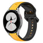 For Samsung Galaxy Watch 4 40mm / Yellow+Black