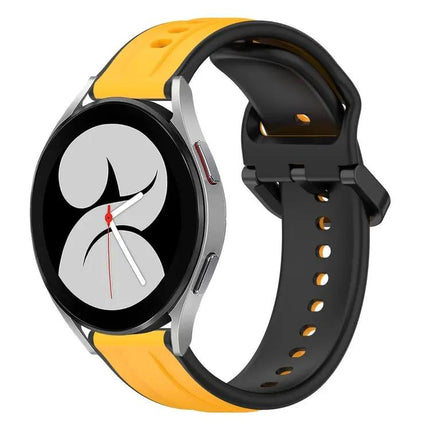 20mm Two-Tone Silicone Convex Loop Band For Galaxy Watch 4