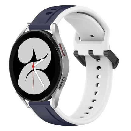 20mm Two-Tone Silicone Convex Loop Band For Galaxy Watch 4