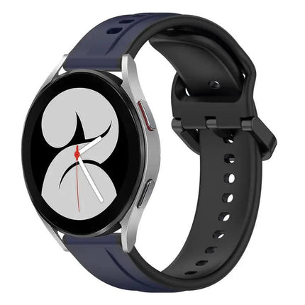 20mm Two-Tone Silicone Convex Loop Band For Galaxy Watch 4