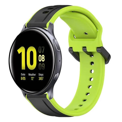 20mm Two-Color Silicone Watch Band for Galaxy Active2 40/44