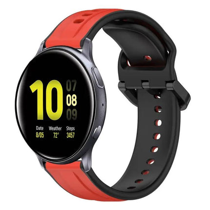 20mm Two-Color Silicone Watch Band for Galaxy Active2 40/44