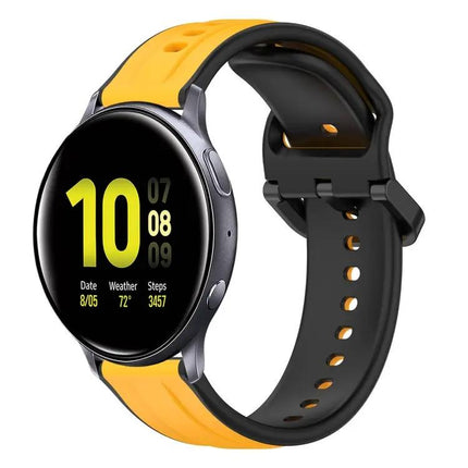 20mm Two-Color Silicone Watch Band for Galaxy Active2 40/44