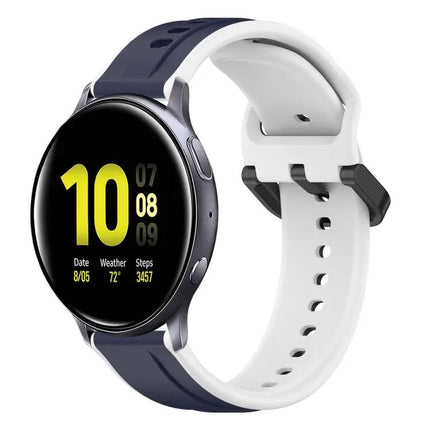 20mm Two-Color Silicone Watch Band for Galaxy Active2 40/44