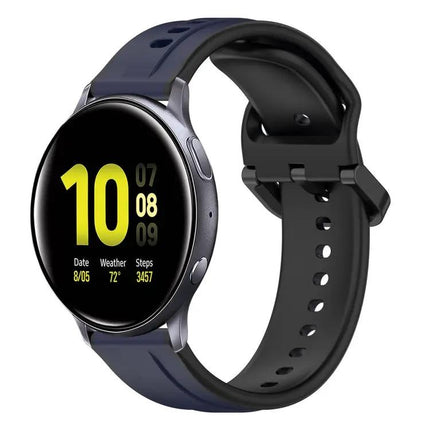 20mm Two-Color Silicone Watch Band for Galaxy Active2 40/44