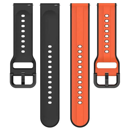 20mm Two-Color Silicone Watch Band for Galaxy Active2 40/44