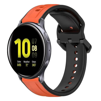 20mm Two-Color Silicone Watch Band for Galaxy Active2 40/44