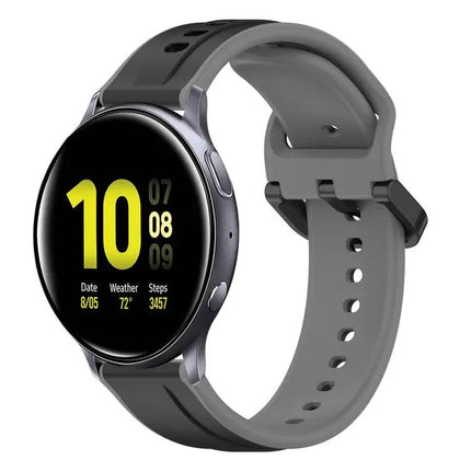 20mm Two-Color Silicone Watch Band for Galaxy Active2 40/44