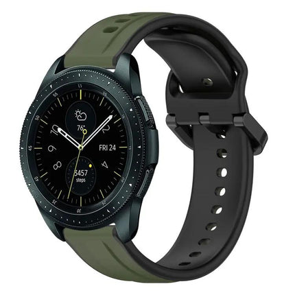 20mm Silicone Loop Watch Band Two Tone For Samsung