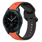 For Samsung Galaxy Watch 42mm / Orange+Black