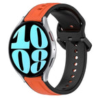 For Samsung Galaxy Watch 6 44mm / Orange+Black