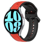 For Samsung Galaxy Watch 6 44mm / Red+Black