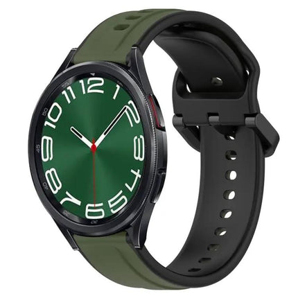 20mm Two-Color Convex Silicone Watch Band For Samsung