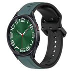 For Samsung Galaxy Watch 6 Classic 43mm / Olive Green + Black