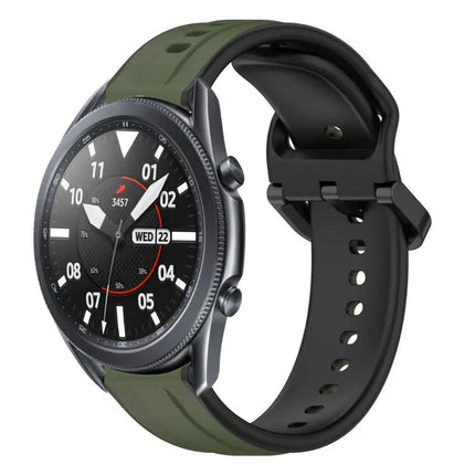 22mm Two-Color Silicone Loop Band For Samsung Galaxy 45/46mm