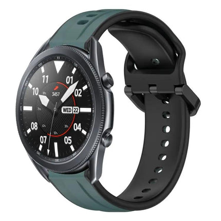 22mm Two-Color Silicone Loop Band For Samsung Galaxy 45/46mm
