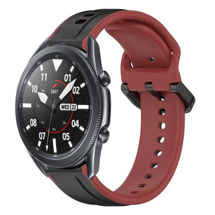 22mm Two-Color Silicone Loop Band For Samsung Galaxy 45/46mm