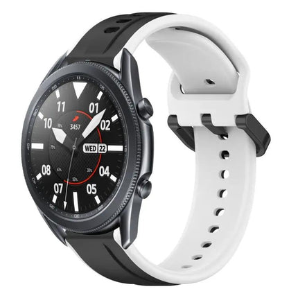 22mm Two-Color Silicone Loop Band For Samsung Galaxy 45/46mm