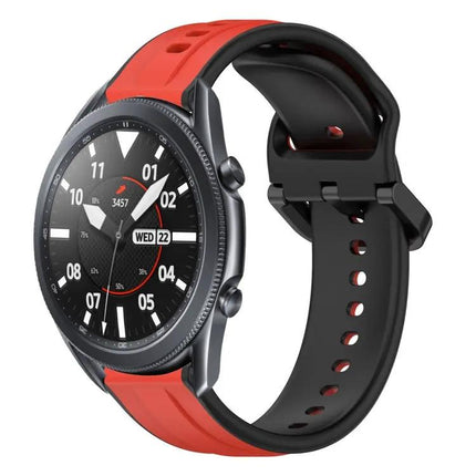 22mm Two-Color Silicone Loop Band For Samsung Galaxy 45/46mm