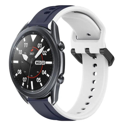 22mm Two-Color Silicone Loop Band For Samsung Galaxy 45/46mm