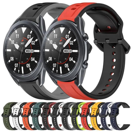 22mm Two-Color Silicone Loop Band For Samsung Galaxy 45/46mm