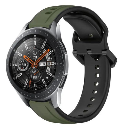 22mm Two-Color Silicone Loop Band For Samsung Galaxy 45/46mm