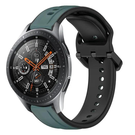 22mm Two-Color Silicone Loop Band For Samsung Galaxy 45/46mm