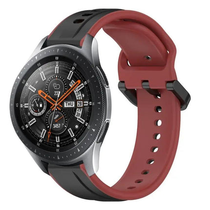 22mm Two-Color Silicone Loop Band For Samsung Galaxy 45/46mm