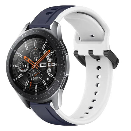 22mm Two-Color Silicone Loop Band For Samsung Galaxy 45/46mm